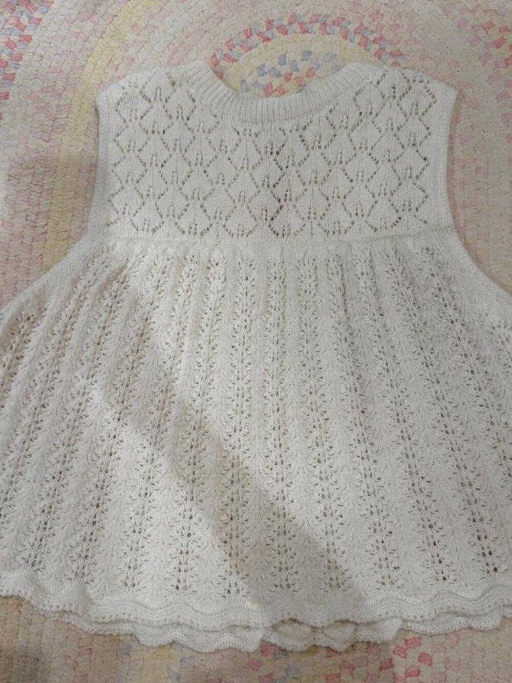 Knit cream white sweater vest